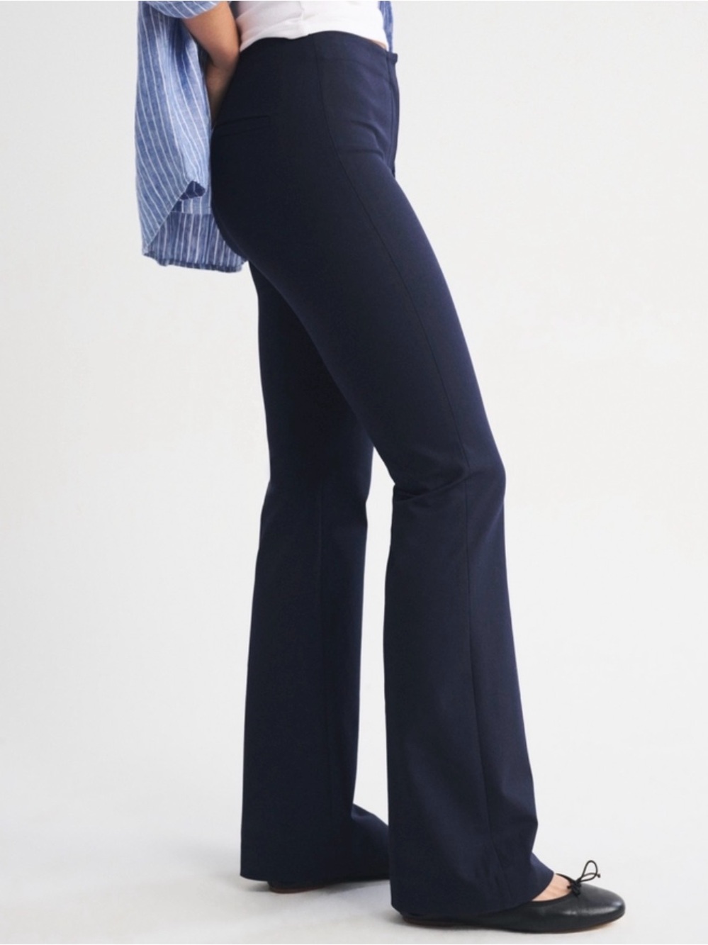 Abercrombie & Fitch Navy Boot Cut Pants Curvelove sz 30